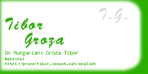 tibor groza business card